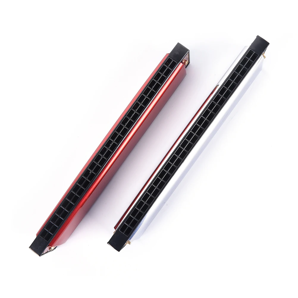 

24 key hole of c play harmonica tremolo harmonica mouth line for blues jazz rock folk instrument beginner musical double organ