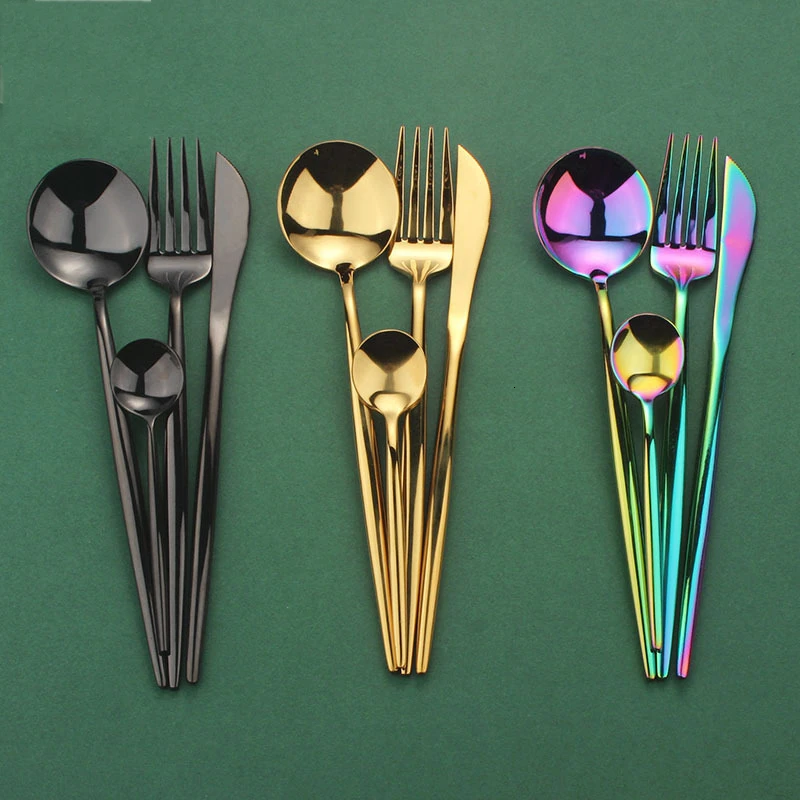 Набор столовых приборов из нержавеющей стали 304 роскошный нож вилка ложка десерт