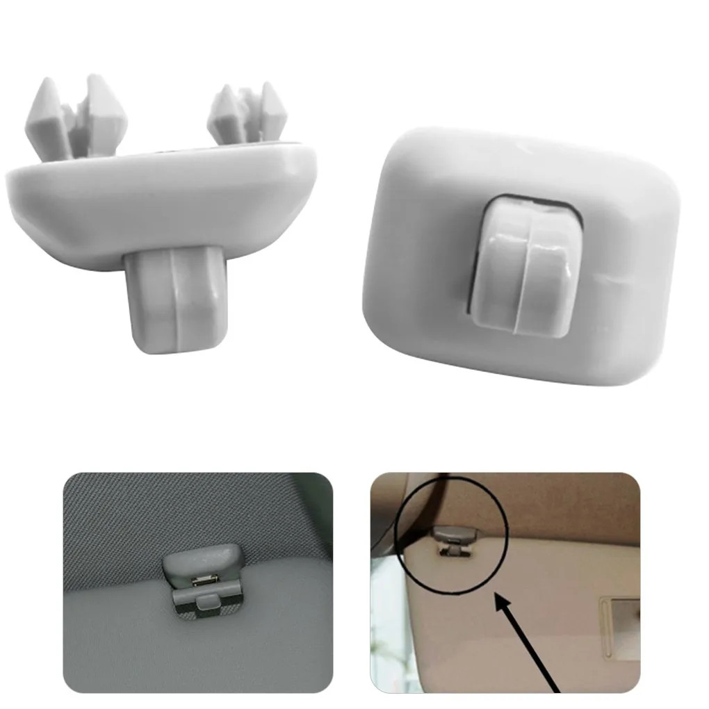 

8U0857562 Car Interior Sun Visor Hook Clip Bracket Auto Hanger Hook Cover Replacement for A6 C5 A4L Accessories