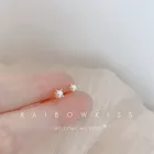 Серьги-гвоздики с жемчугом женские, изысканный дизайн под золото, модное Ювелирное Украшение в простом Корейском стиле, милый подарок на свадьбу