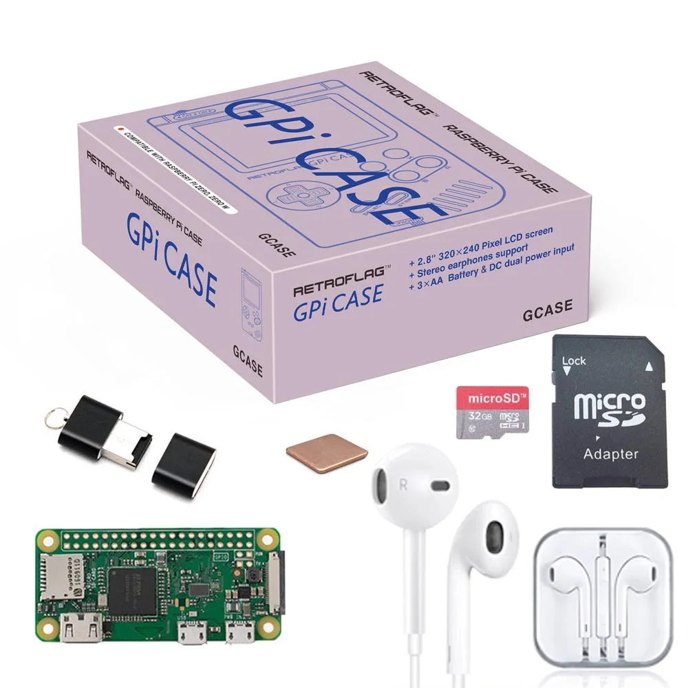Retroflag GPi Чехол комплект с 32G Micro SD карты для Raspberry Pi Zero/Zero W