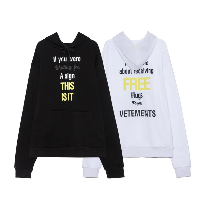 

VTM Hip Hop VETEMENTS Foam Letter Printing Design Oversized Hoodie Men's Hoodies Women's Sweatshirt Women's Clothing 2021