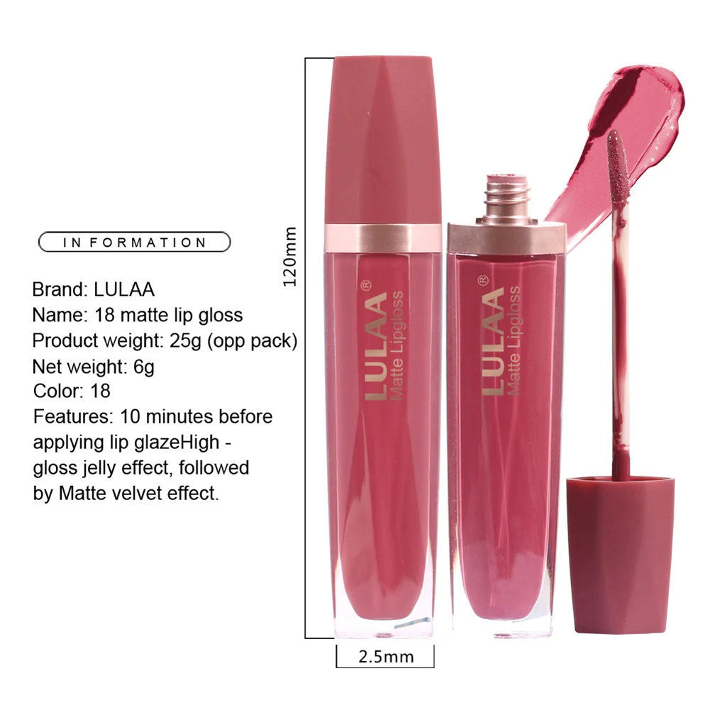 Антипригарный Блеск Для Губ матовая туманная отделка бархат стойкий макияж