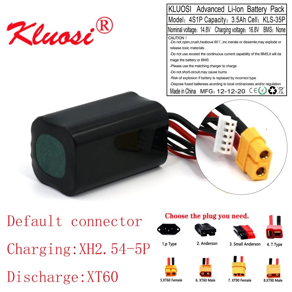 KLUOSI 4S1P 14 8 V 3.5Ah 16 Высокая Ёмкость Бла (беспилотный летательный аппарат