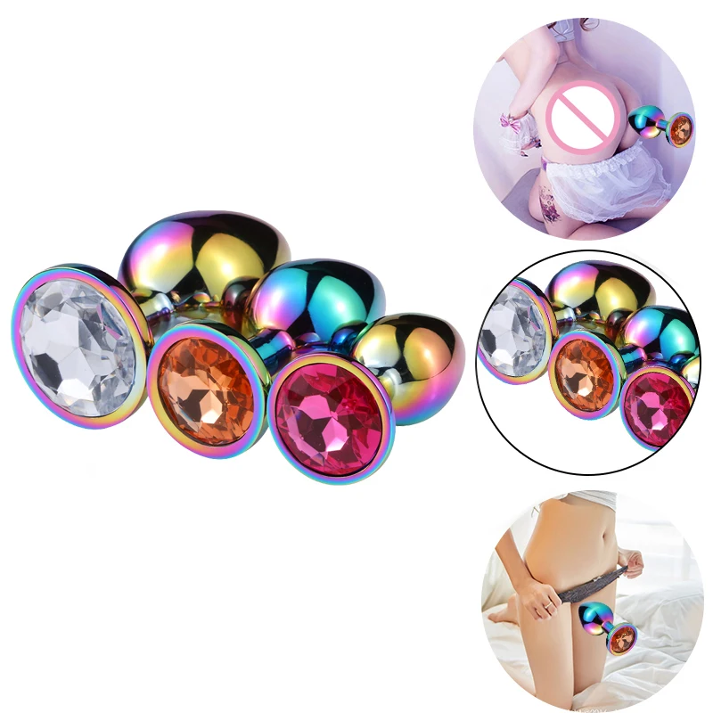 Анальная пробка из нержавеющей стали с вибратором анальная кристаллами