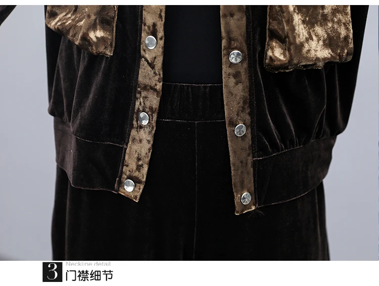 

Europe Velvet 2 Piece Sets Womens Outfits Leopard Velour Tracksuit Splicing Womens Clothing Ensemble Femme Deux Pieces Clothes