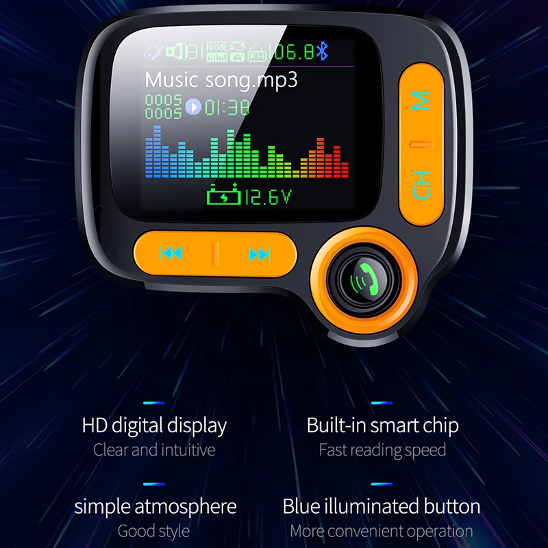 Автомобильный FM-трансмиттер с MP3-плеером Bluetooth 3 0 автомобильный комплект громкой