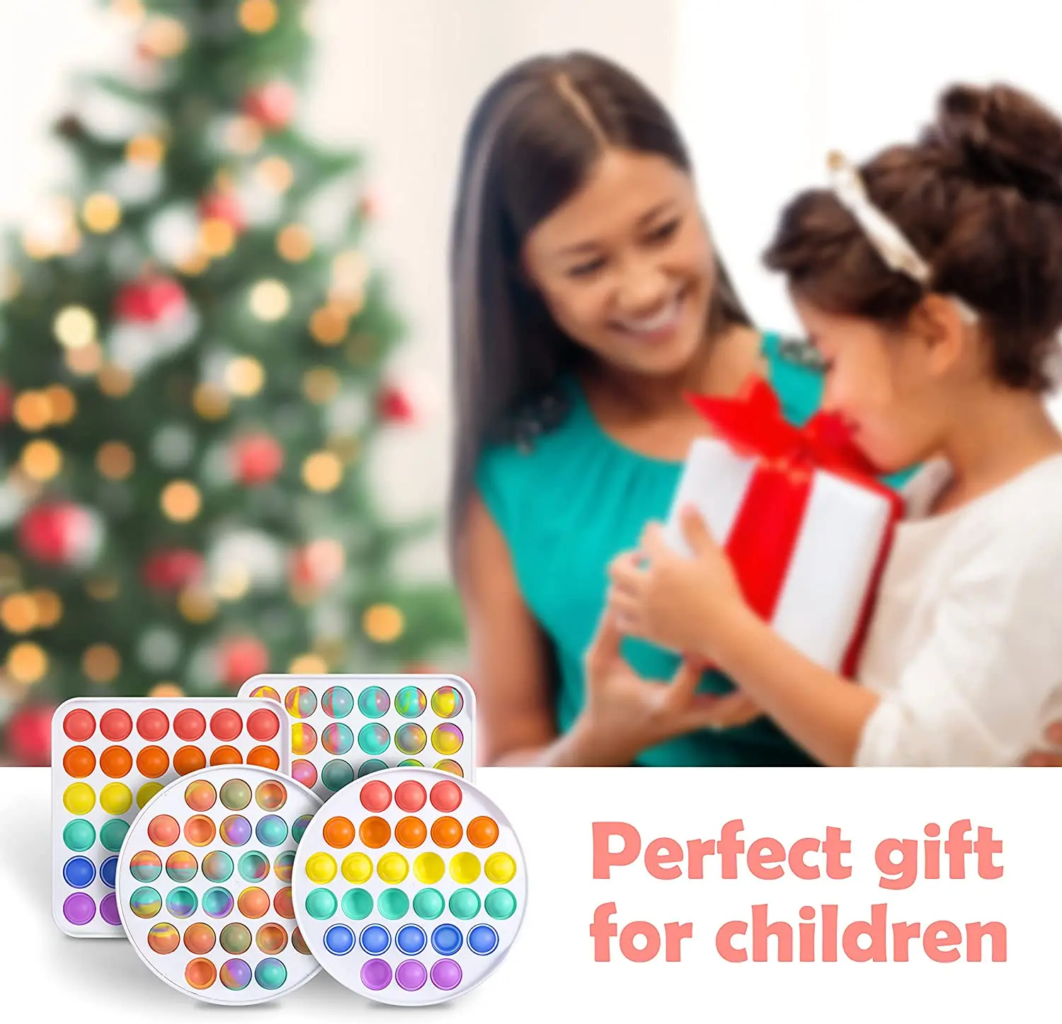 Pop It-juguete para empujar con la mano, juguetes sensoriales de silicona para apretar, regalo antiestr&eacute;s, burbuja para aliviar el estr&eacute;s y la ansiedad-2