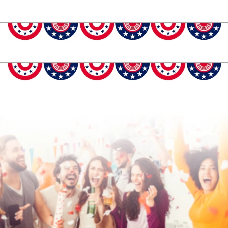 25 шт./строка подвесной флажок баннер на День независимости США Мемориал звезда