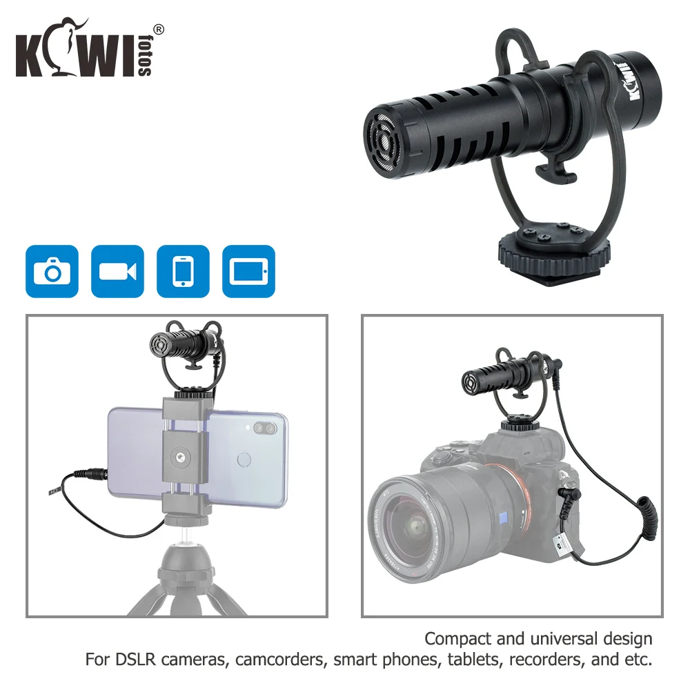 Cardioid Microphone For Nikon Z50 Z5 Sony A9II A6600 A6100 A7RIV A7RIII DSLR Camera Camcorders Phones Tablet Recorder | Электроника