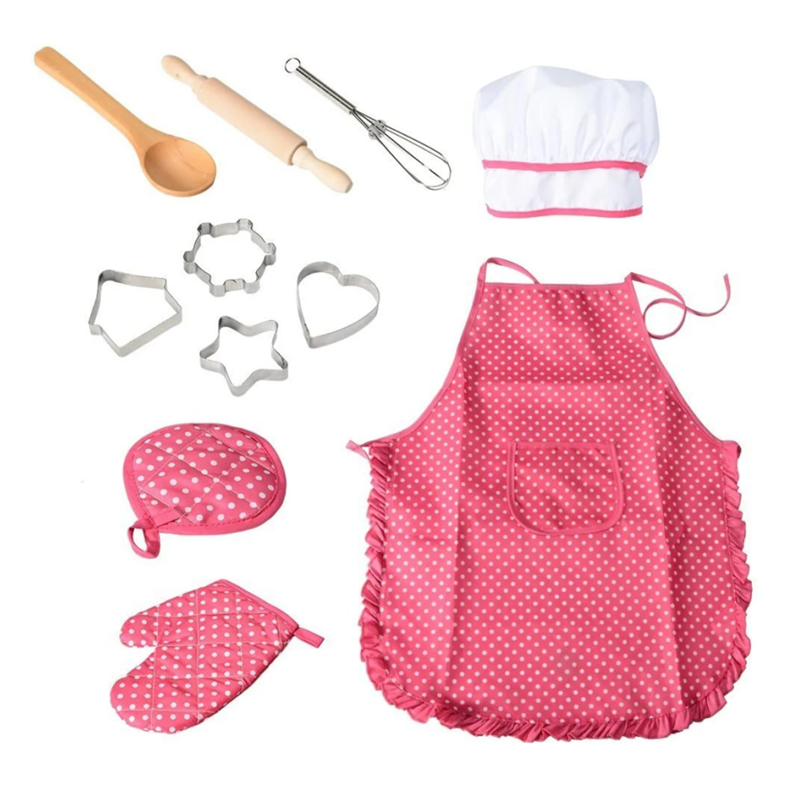 

'The Best' 11pcs Children's Cooking Set Pretend Play Gift Toy Chef Set Children's Aprons 889