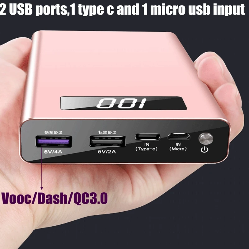20000 мА/ч, Мощность power Bank 5V 4A Vooc быстрое зарядное устройство для мобильного телефона Oneplus 6, 6 комплектов/партия, 5T 5 3T Oppo R17 R15 R11 Vivo зарядки Мощность банка
