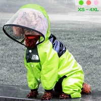 fashion pet dog raincoat the dog face pet clothes jumpsuit waterproof dog jacket dogs water resistant clothes for dogs pet coat
