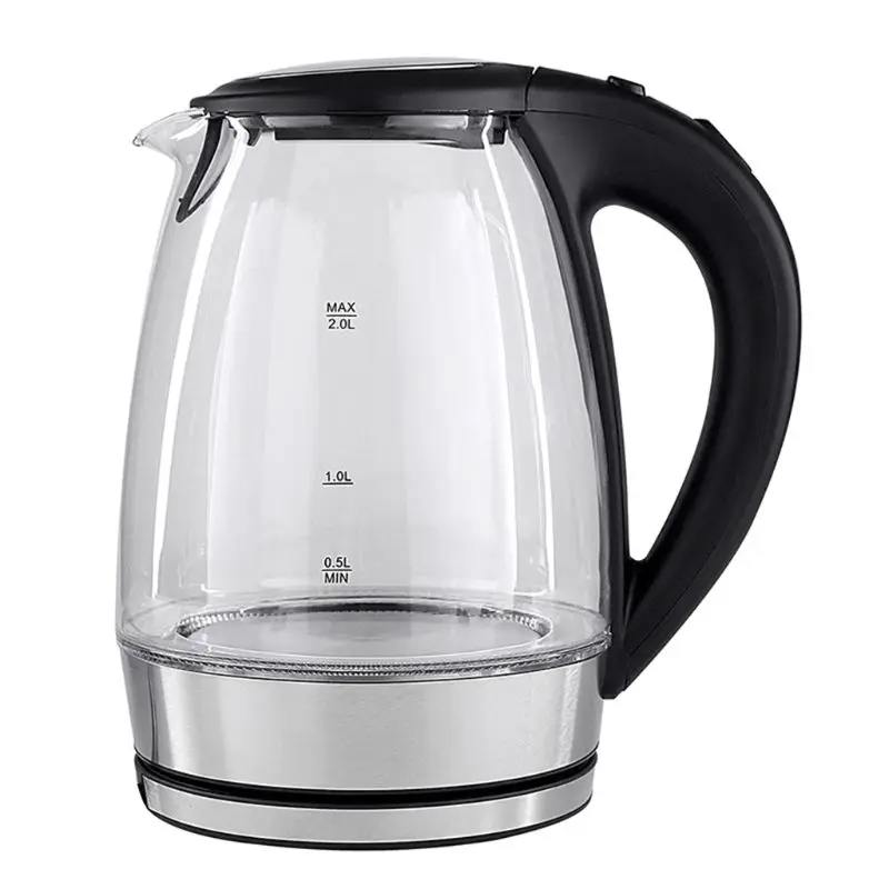 

2L Electric Glass Kettle 2000W Fast Boiling Tea Coffee Pot with Blue LED Light Hot Water Heater EU Plug
