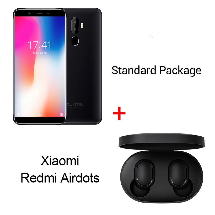 OUKITEL U25 PRO 5," 2.5D Android 8,1 MT6750T восьмиядерный 4 гб 64 гб 13 мп+ 2 мп/5 мп смартфон 3200 мач отпечаток пальца мобильный телефон - Цвет: gray N Airdots