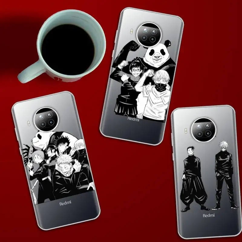 

Jujutsu Kaisen Phone Case Transparent for Xiaomi mi Redmi note 10 t 8 9 pro lite 11 Samsung S 8 9 10 20