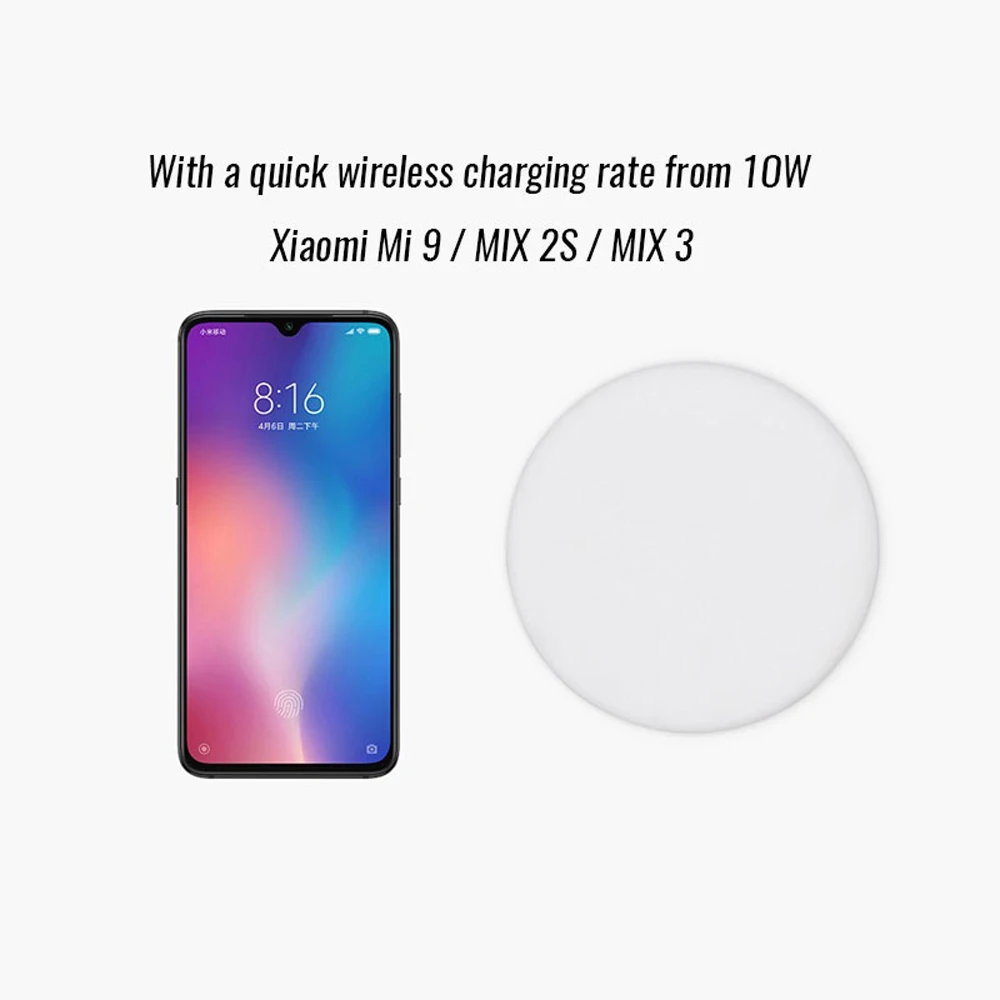 Беспроводное зарядное устройство Xiaomi 20 Вт быстрая Беспроводная зарядка вспышкой