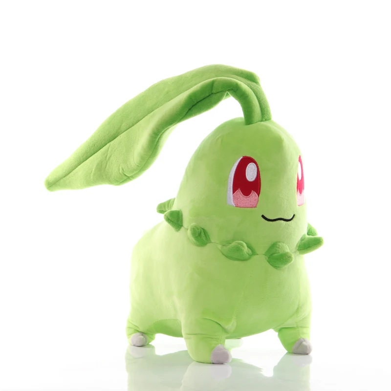Большой размер TAKARA TOMY 35 см анимация Покемон чикорита плюшевые игрушки кукла