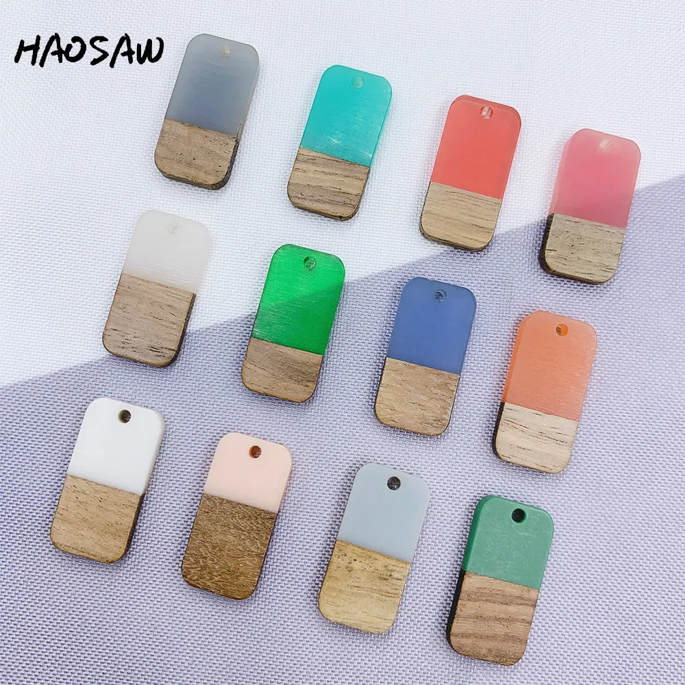 HAOSAW выбрать 6 шт./лот материал древесины/полу смолы/мульти дизайн/прямоугольной