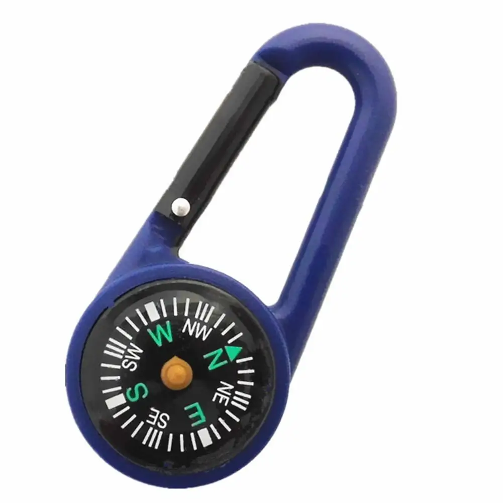 Многофункциональный Карабин компас брелок походный металлический карабин мини