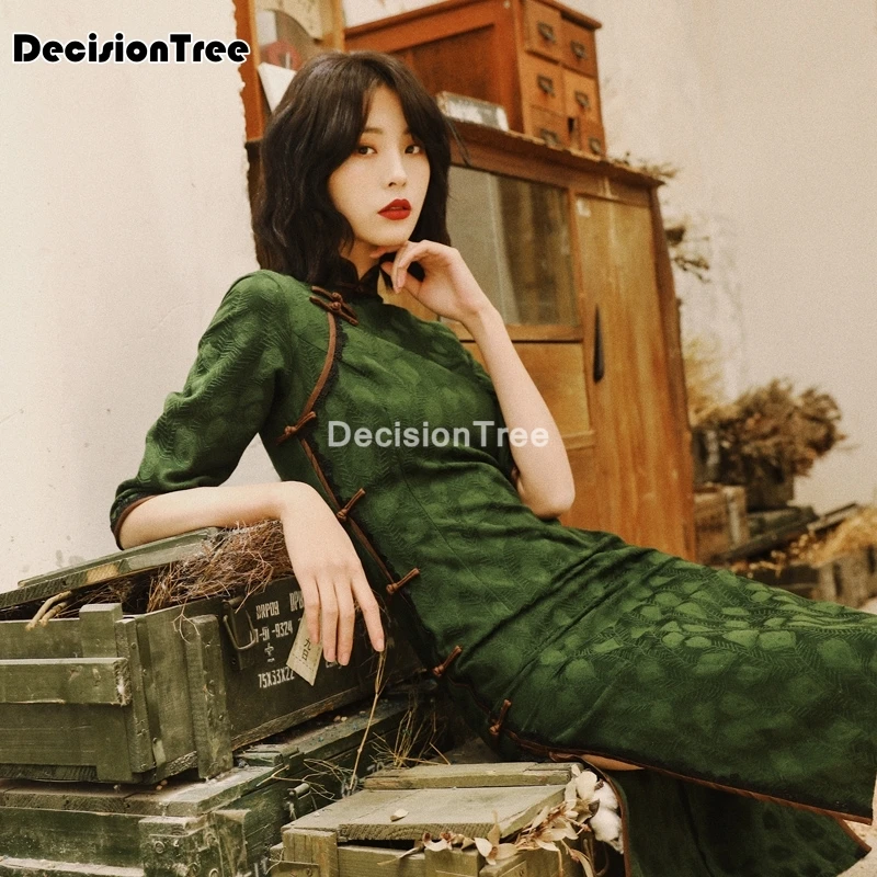 2021 вышивка Традиционный китайский язык женское платье с коротким рукавом vestidos