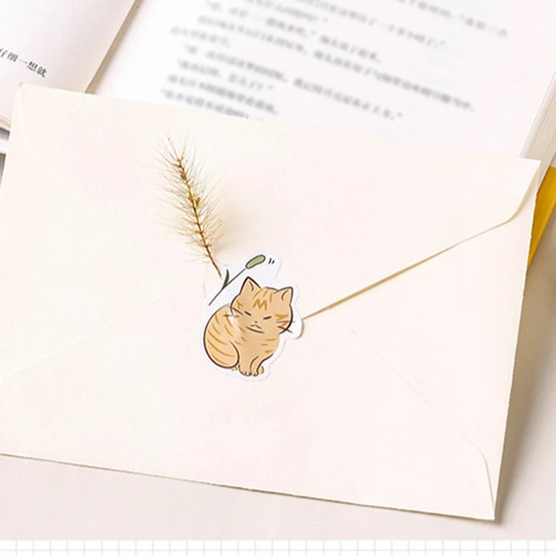 

45 pieces of boxed cat diary hand account album items stickers diy decoration