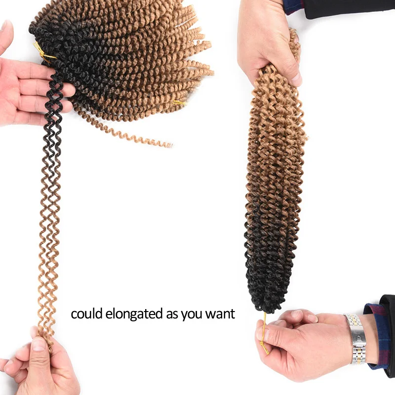 8 дюймов вязанные крючком косички Омбре весна крученые волосы канекалон