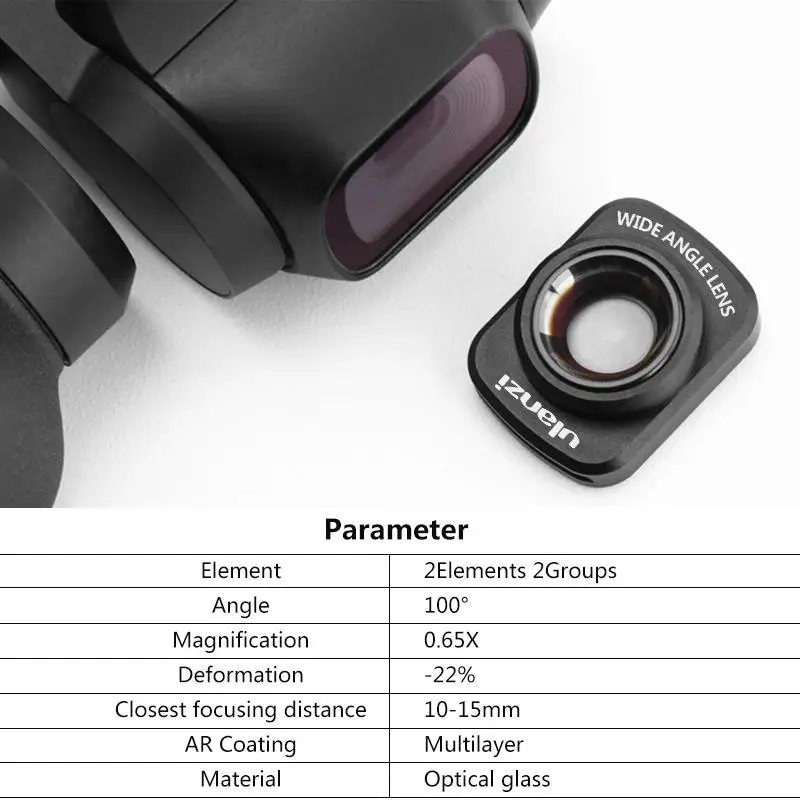 Магнитный большой широкоугольный объектив TWISTER.CK для DJI Osmo Pocket 10X HD 4K шарнирный