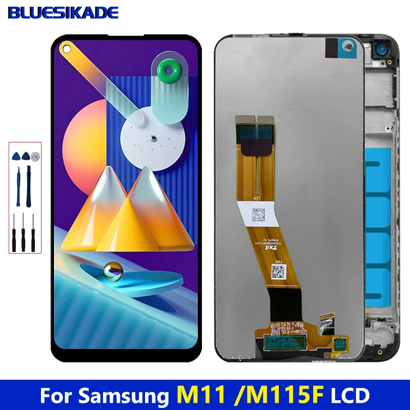 

6,4 "Оригинальный ЖК-дисплей для Samsung Galaxy M11, сенсорный экран, дигитайзер для Samsung Galaxy M115F/DSN, детали для замены