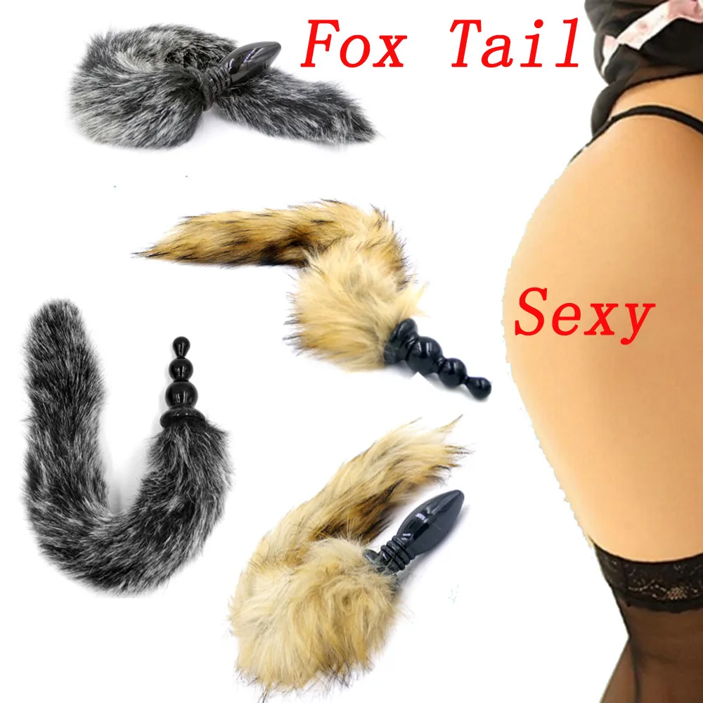 Анальные секс-игрушки Вибратор Анальная пробка силиконовый хвост для женщин