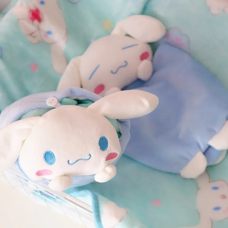 Kawaii Cinnamoroll плюшевое одеяло с большими ушами, Набивная игрушка собака, милая кукла, сохраняющая тепло зимой для малышей, детей, рождественские подарки
