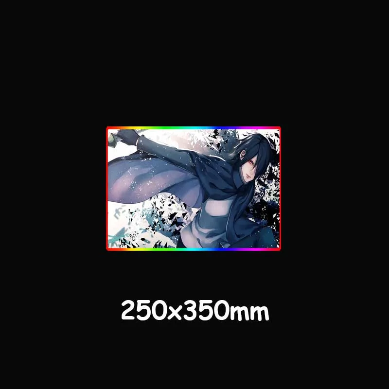 

XGZ Japan Anime Sasuke Custom Large RGB Colorful Glow Mouse Pad Exquisite Lock Edge Home Computer Desk Mat Rubber Non-slip Xxl