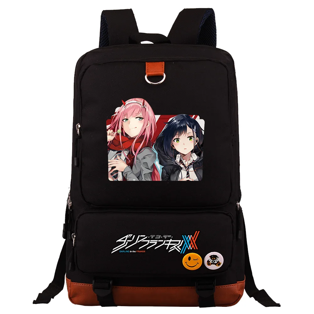 

2021 Anime DARLING In The FRANXX Prints Boys Girls School Book Bags Women Bagpack Teenagers Canvas Men Laptop Travel Backpack