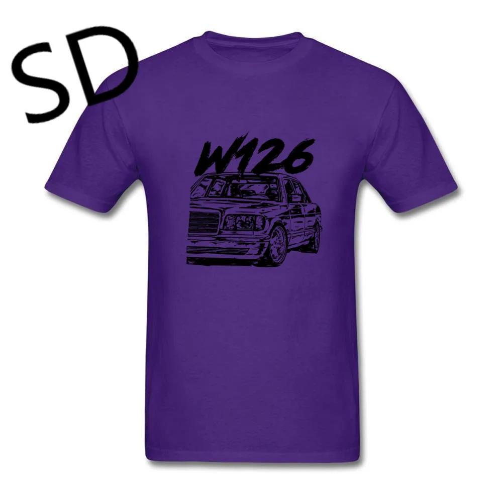 purple Дропшиппинг Mercedes w126 Футболка мужская модная брендовая негабаритная Футболка компрессионная футболка летние топы camisas mujer Tee Custom - Цвет: purple