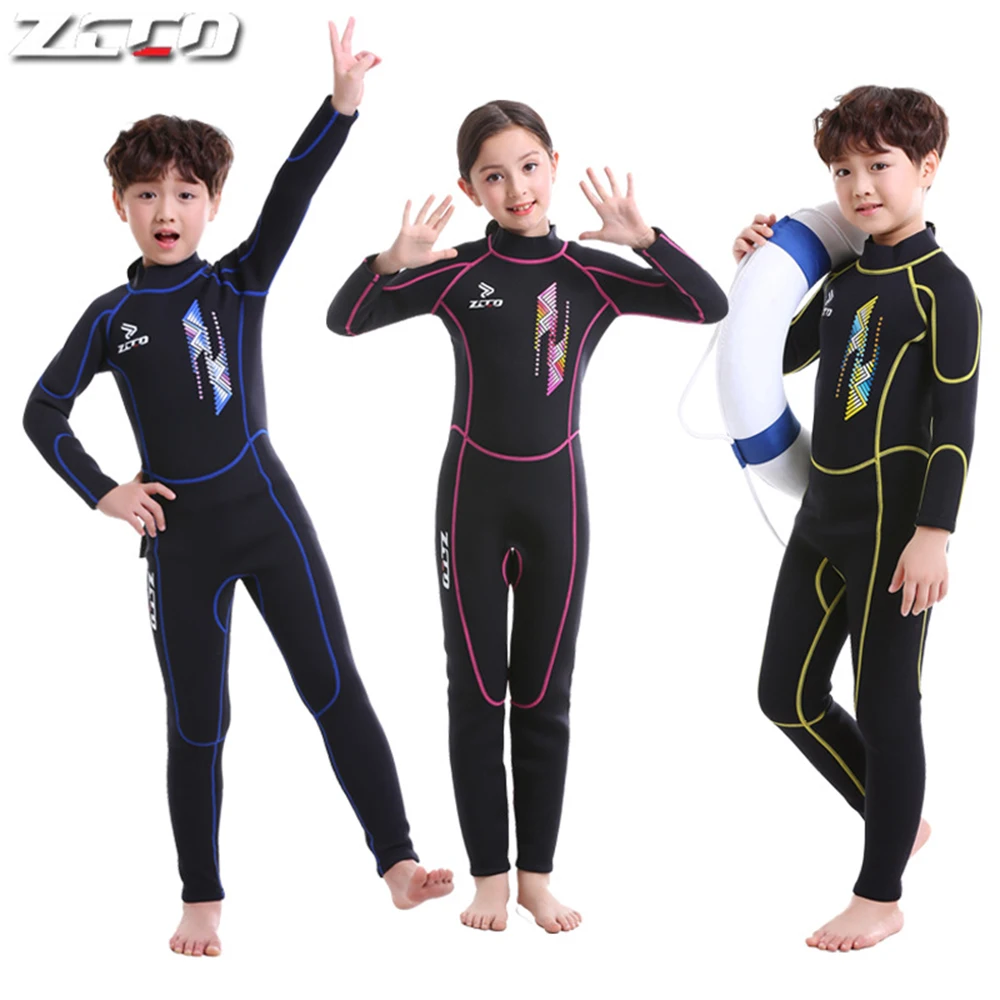 3mm Neoprene Surfing Children Wetsuit Boys Girls Jellyfish Scuba Swimsuit Kids Underwater Diving Suit Keep Warm Wet NEW |