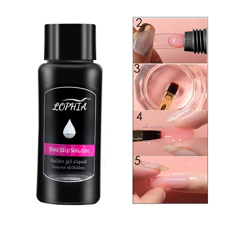 LOPHIA 30 мл поли Гель-лак для ногтей жидкость био-Гели Soak off УФ гель-лаки кисть ломтик