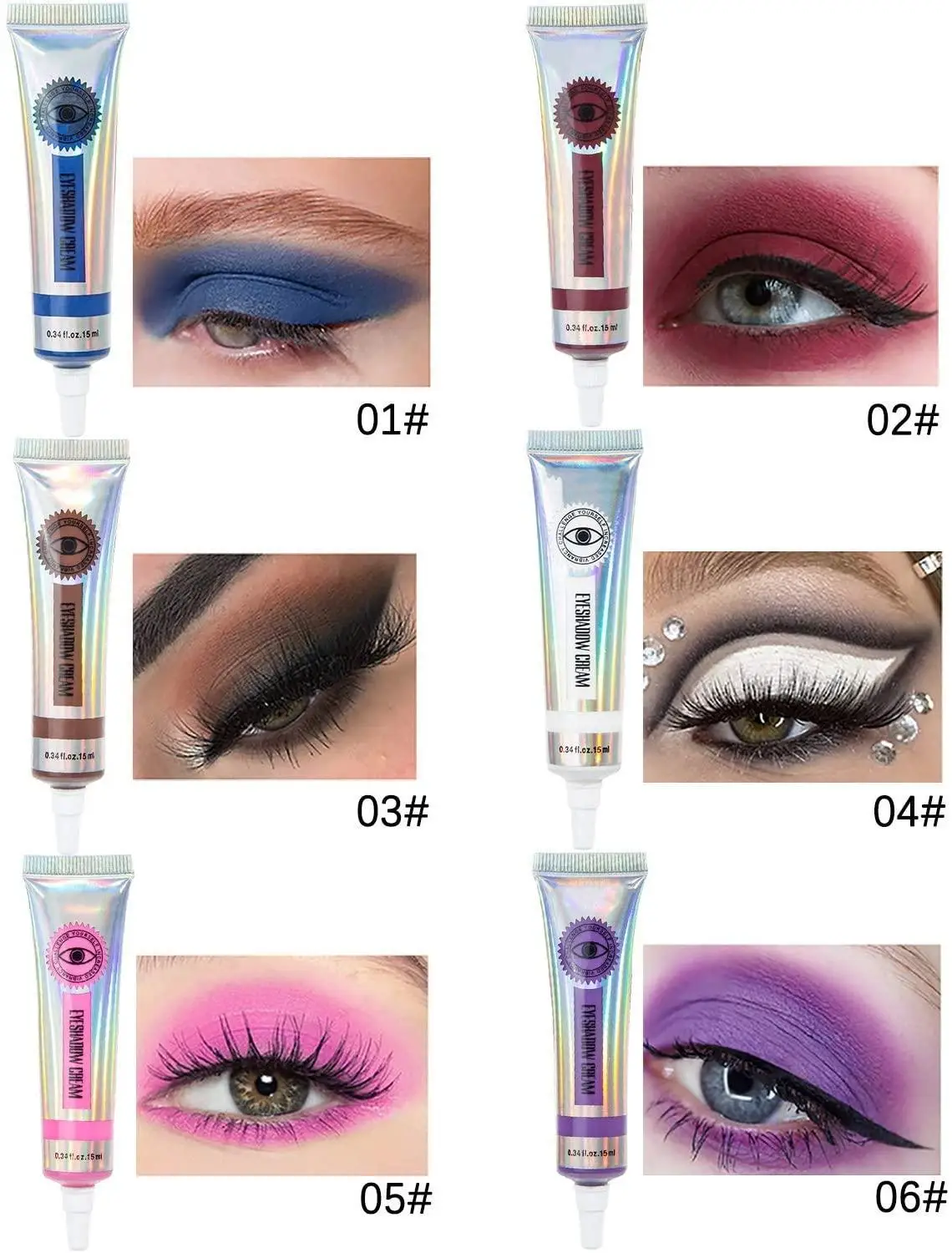 Новое поступление 6 цветов Матовые Неоновые тени для век крем