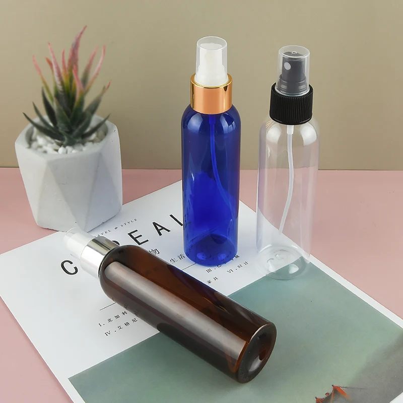 Лидер продаж дешевые дорожные круглые пластиковые бутылки 150 мл с золотым