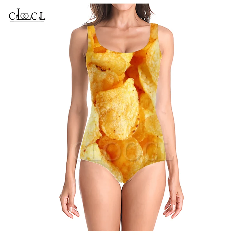 CLOOCL новейшие вкусные картофельные чипсы 3D печать Модный сексуальный цельный