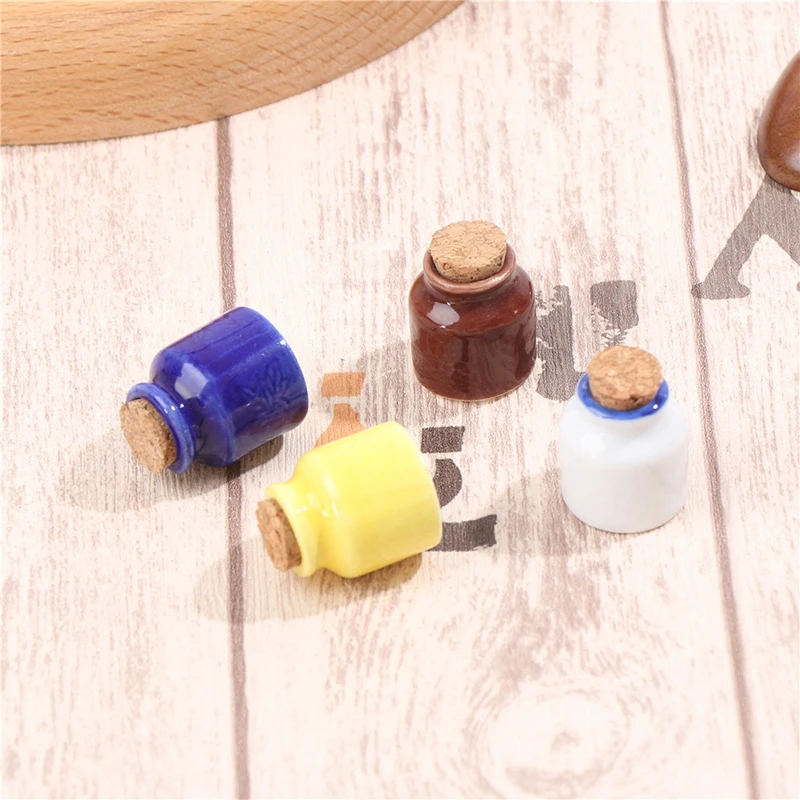 

New 1/12 DollHouse Handmade Kitchen Ceramic Ornament Decor Dollhouse Miniature Eating Jar 1 pc or1 set