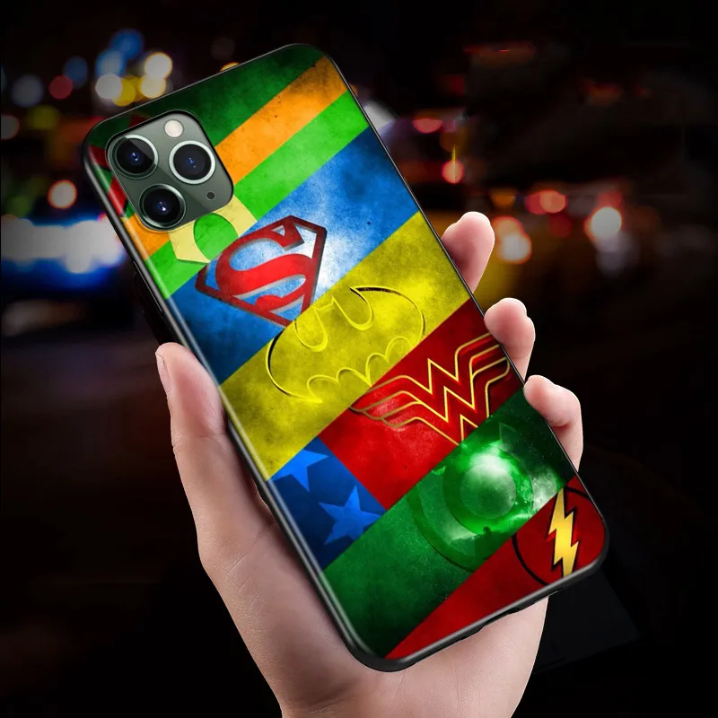 Avenger Marvel Superhero Silicone Black Cover For Apple IPhone 12 Mini 11 Pro XS MAX XR X 8 7 6S 6 Plus 5S SE Phone Case | Мобильные