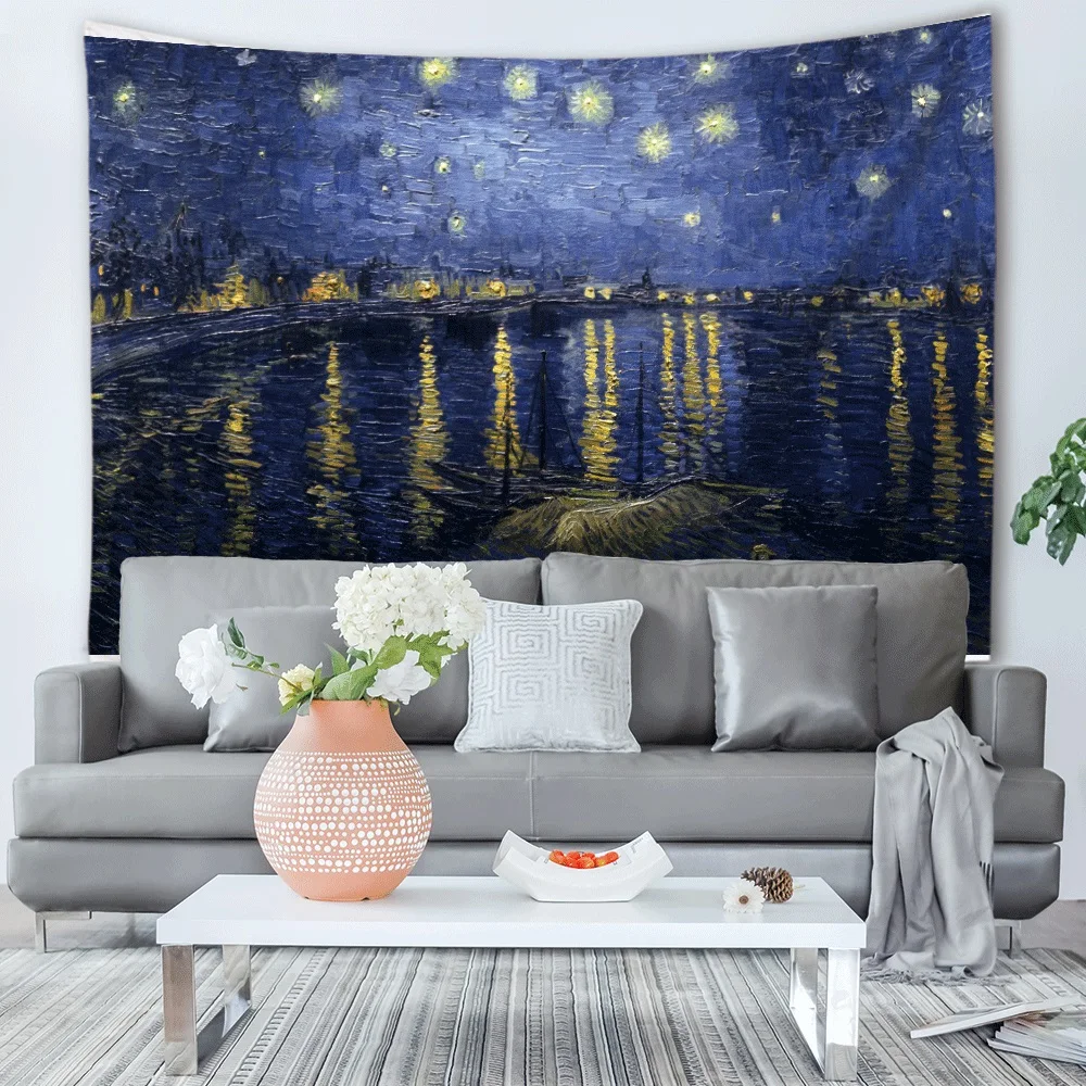 

Silstar Tex Painting Bohemian Boho Home Decor Modern Wall Tapestry King Size Tapestry Sofa Fabric Gobelin