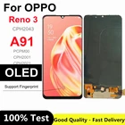 ЖК-дисплей 6,4 дюйма OLED для OPPO A91 CPH-2021 PCPM0, кодирующий преобразователь сенсорного экрана в сборе дюйма, для oppo reno 3 CPH2043, ЖК-дисплей