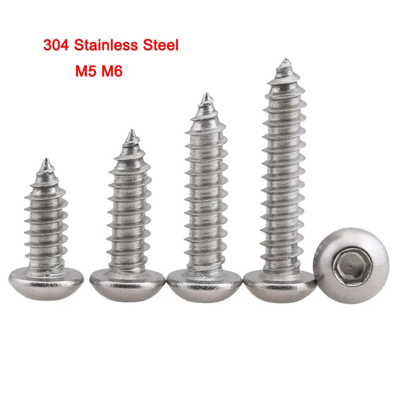 

10 шт.-20 шт., шестигранные саморезы из нержавеющей стали 304