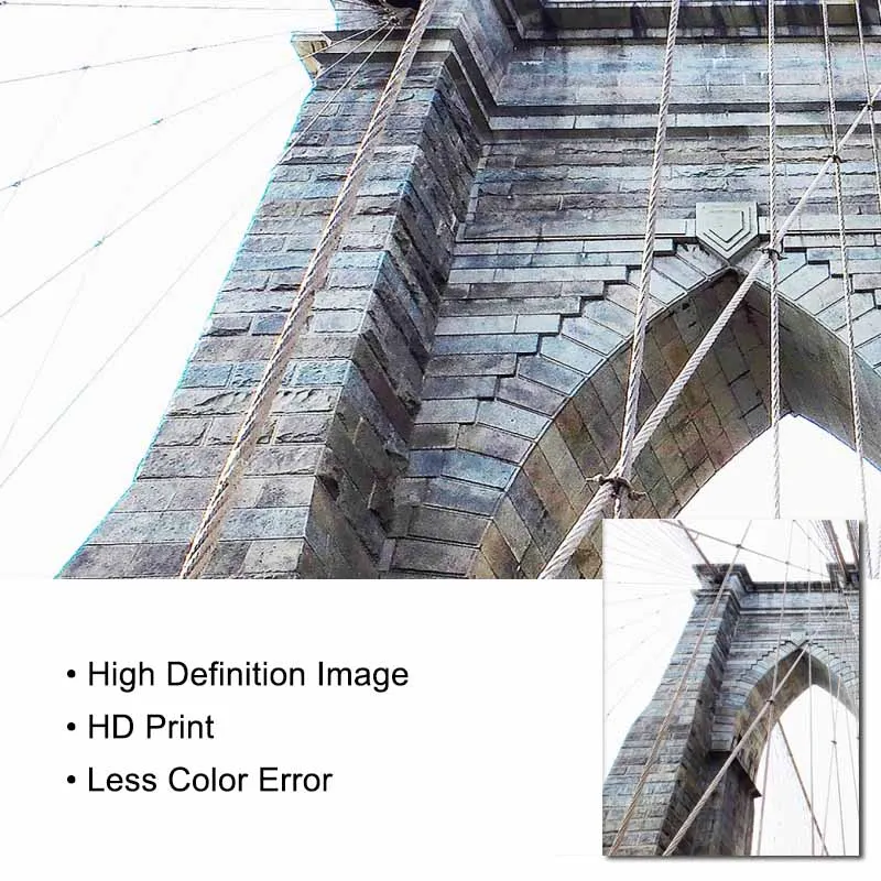 Нью-Йорк принт Бруклинский плакат с изображением моста Черный и белый Wall Art