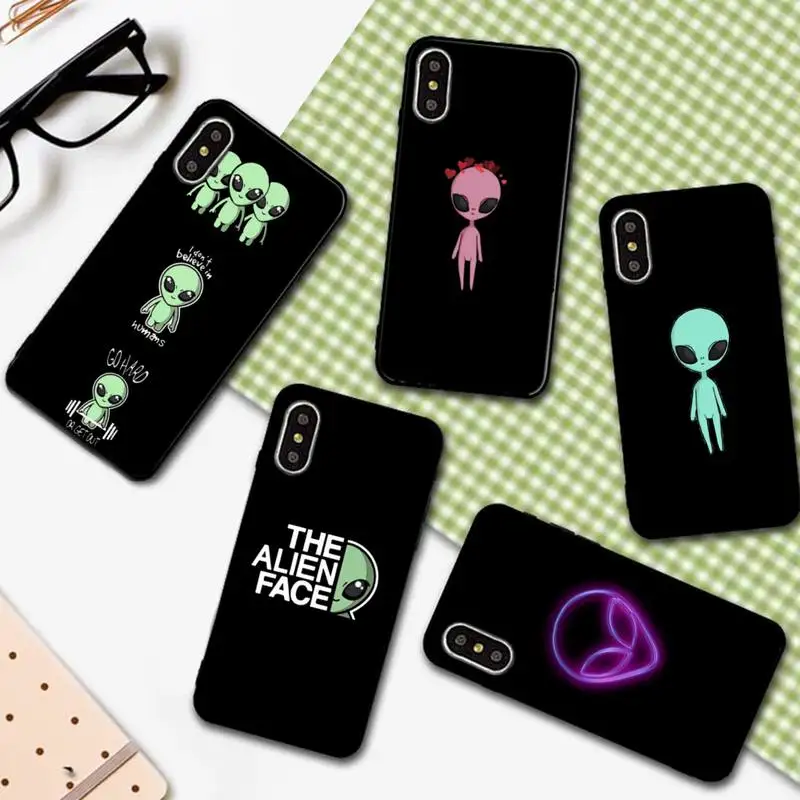 

Aesthetics Cute Cartoon Alien Phone Case For IPhone 6 6s 7 8 Plus X Xs Xr Xsmax 11 12 Pro Promax 12mini