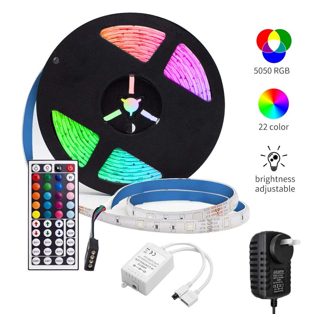 

5M LED Strip Light RGB 5050 RGB Remote Control Led Light Strip RGB Tape Diode Waterproof with Remote Control LED Strips