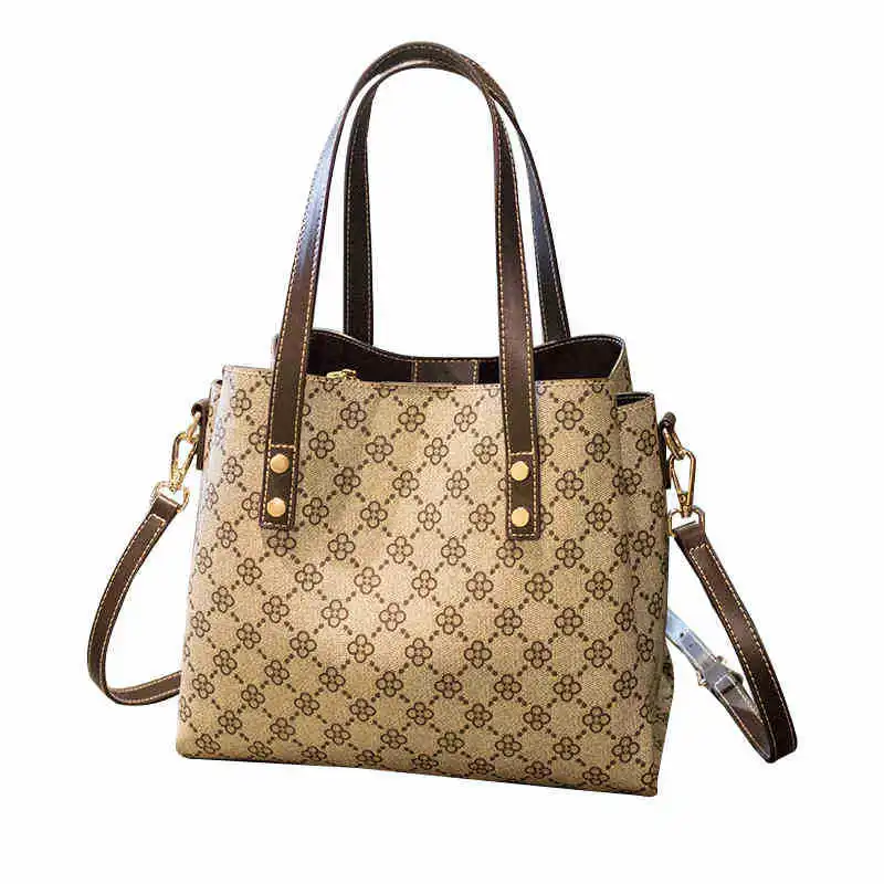 

2020 Autumn and Winter Fashion Shoulder Bag Women Simple Luxury HandBags Large Capacity Printing Crossbody Ladies Bag Mom Packs