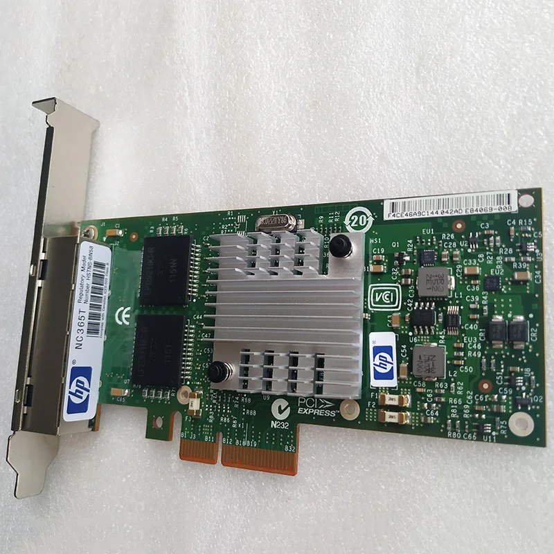 

Pulled NC365T 593722-B21 4 Port Ethernet Server Adapter 593743-001 593720-001