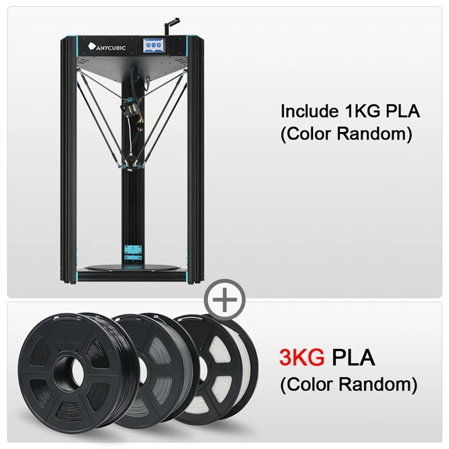 Predator-Add 3KG ANYCUBIC Predator 3d принтер металлический каркас огромный объем сборки FDM 3d принтер комплект с ультрабасом Hotbed impresora 3d drucker - Цвет: Predator-Add 3KG